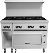 Vulcan 48S-8B Endurance Natural Gas Range 8 Burner w/ Standard Oven & Cabinet 48" - 275,000 BTU
