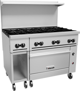 Vulcan 48S-8B Endurance Natural Gas Range 8 Burner w/ Standard Oven & Cabinet 48" - 275,000 BTU