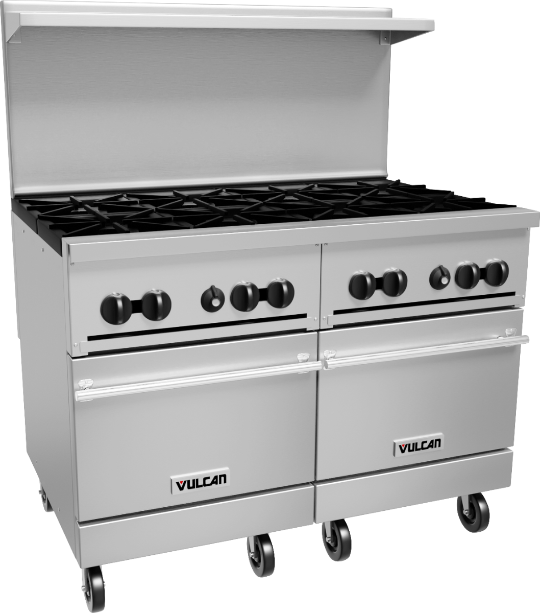 Vulcan 48SS-8B Endurance Natural Gas Range 8 Burners & 2 Standard Ovens 48" - 286,000 BTU