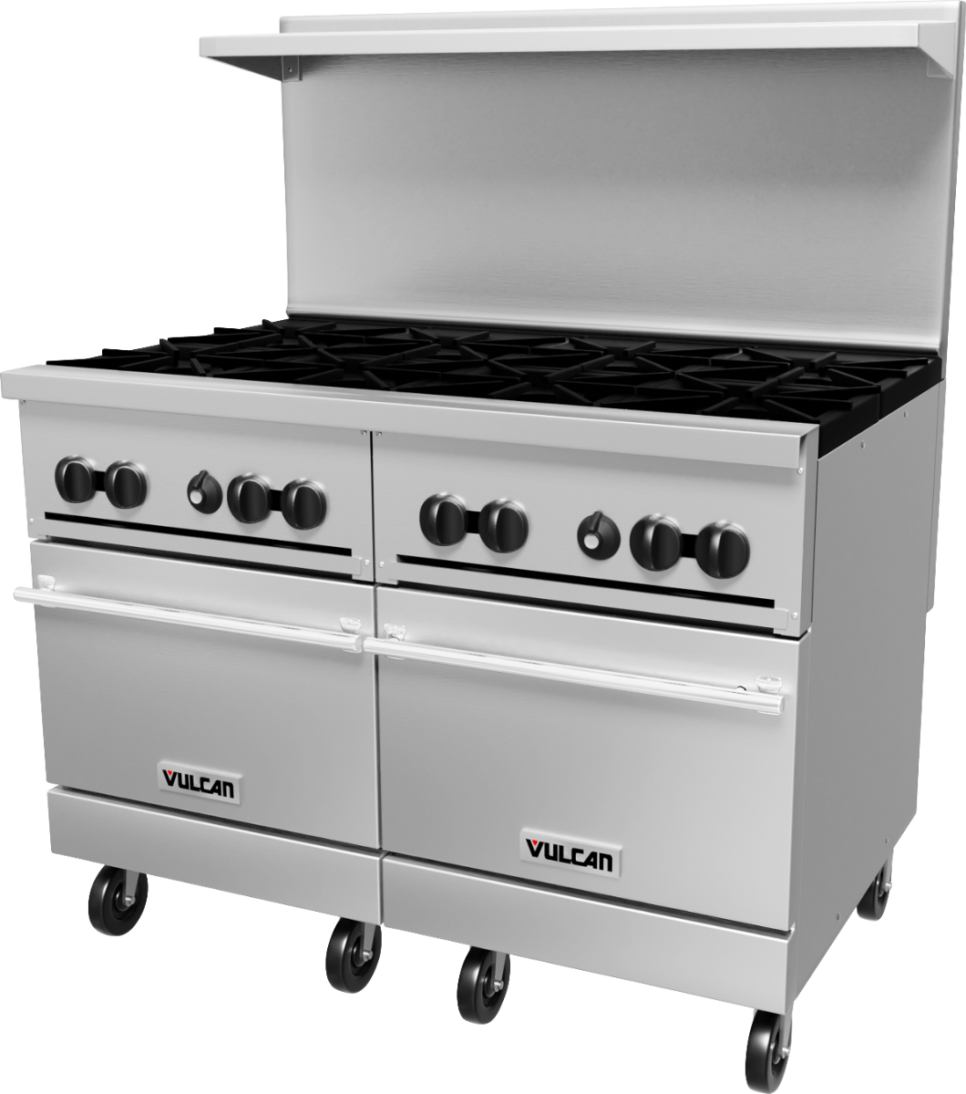 Vulcan 48SS-8B Endurance Natural Gas Range 8 Burners & 2 Standard Ovens 48" - 286,000 BTU