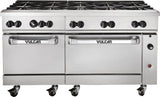 Vulcan 60SC-10B Endurance Natural Gas Range 10 Burners w/ Standard & Convection Oven 60" - 358,000 BTU