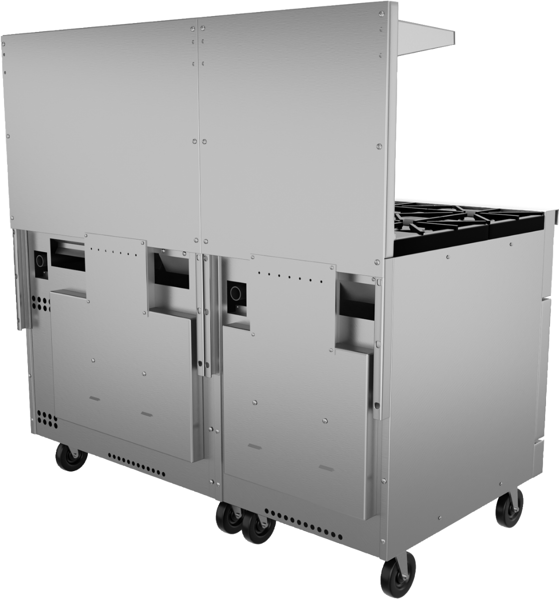 Vulcan 60SS-6B24CBP Endurance LP Range 6 Burners w/ Charbroiler & Two Standard Ovens 60" - 302,000 BTU