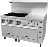 Vulcan 60SS-6B24CBP Endurance LP Range 6 Burners w/ Charbroiler & Two Standard Ovens 60" - 302,000 BTU