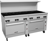 Vulcan 72SS-12B Endurance Liquid Propane Gas Range w/ 12 Burners & Two Standard Oven Bases 72" - 430,000 BTU