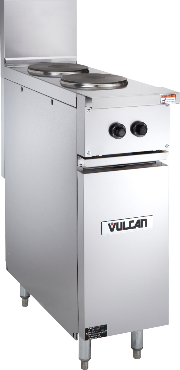 Vulcan EV24-S-2HT-240 Endurance Electric Range Two Hot Tops w/ Oven Base 24" - 240V