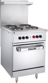 Vulcan EV24-S-4FP-208 Endurance Electric Range Four French Burner w/ Oven Base 24" - 208V