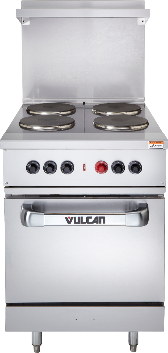 Vulcan EV24-S-4FP-208 Endurance Electric Range Four French Burner w/ Oven Base 24" - 208V
