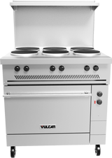 Vulcan EV36-S-6FP-240 Endurance Six French Plates 36" Range Elec w/ Oven Base -240V, 17kW