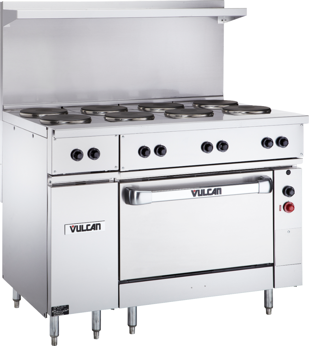 Vulcan EV48-S-8FP-208 Endurance Electric Range Eight French Plates w/ Oven Base 48" - 208V