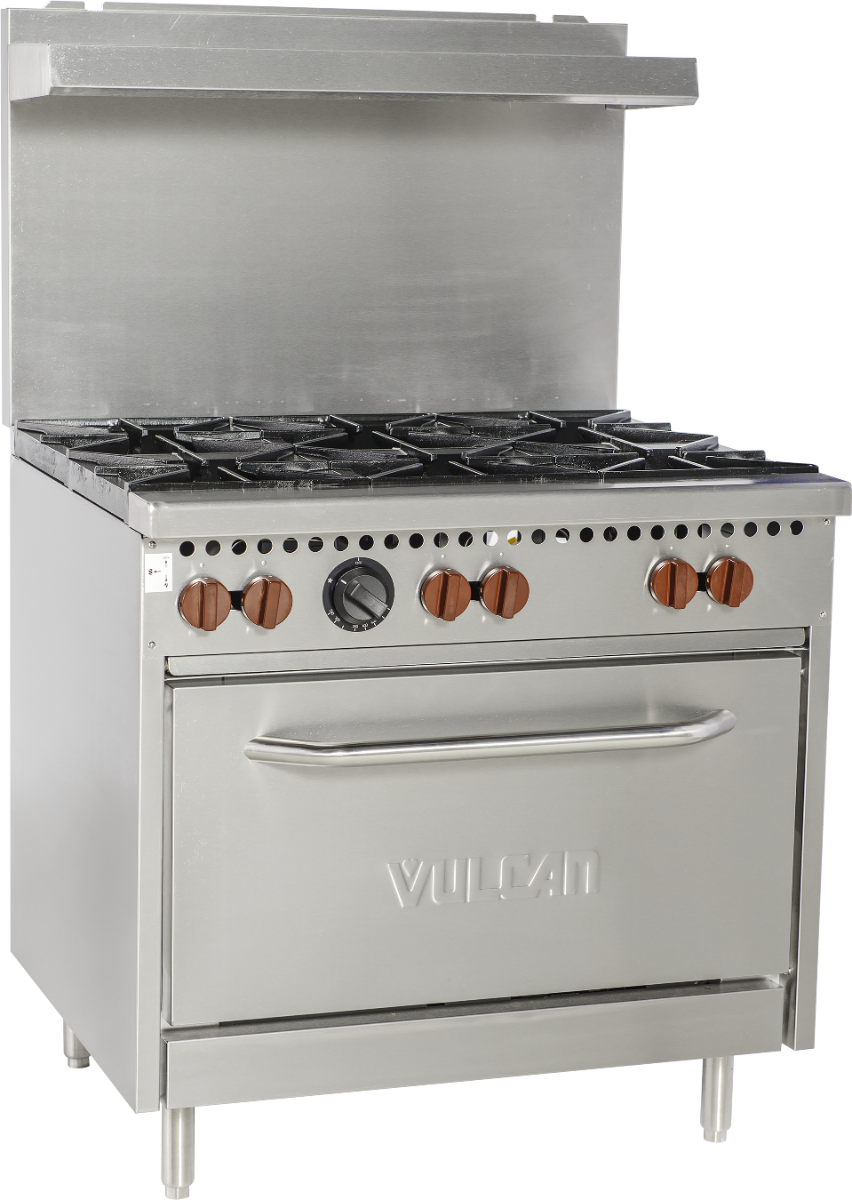 Vulcan 36S-6BN Endurance Gas Range w/ 6 Burners & Standard Oven 36" - 215,000 BTU
