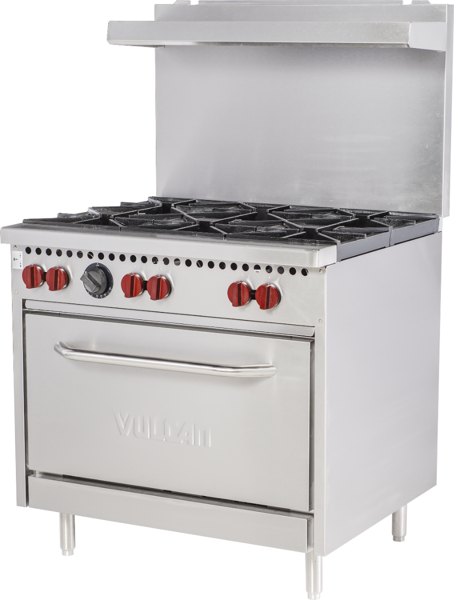 Vulcan 36S-6BN Endurance Gas Range w/ 6 Burners & Standard Oven 36" - 215,000 BTU