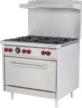 Vulcan 36S-6BN Endurance Gas Range w/ 6 Burners & Standard Oven 36" - 215,000 BTU