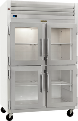 Traulsen G21000 2-Section Left/Right Hinged 4 Glass Half Door Reach-In Refrigerator 52" - 46 Cu. Ft.