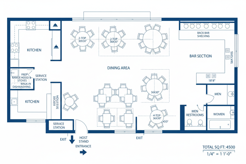 restaurant floor plan