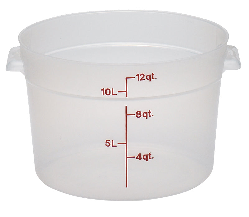 Cambro RFS12PP190 Polypropylene Round Food Storage Container 12 qt. - Ttranslucent