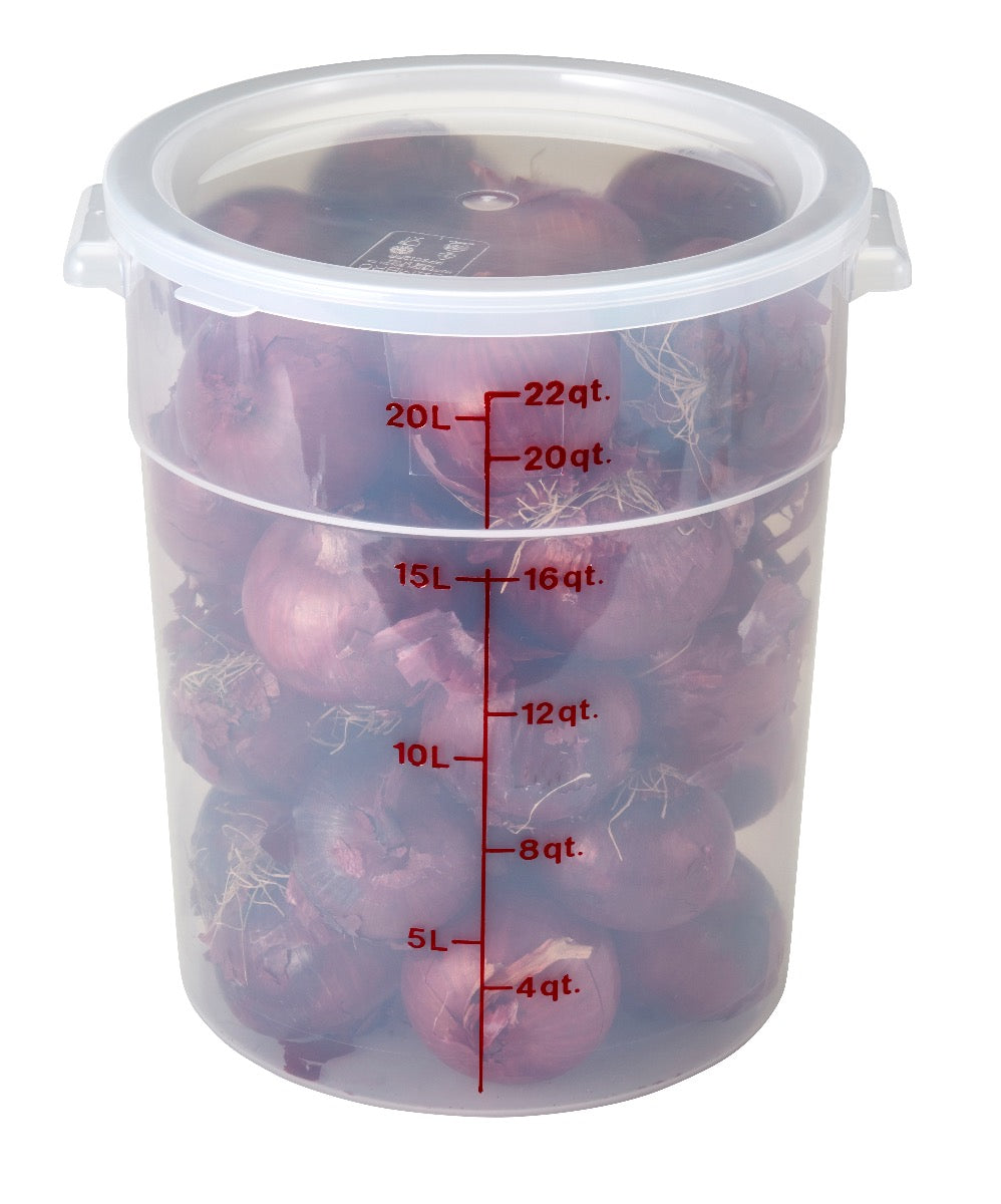 Cambro RFS22PP190 Food Storage Container, Round, Polypropylene 22 qt.