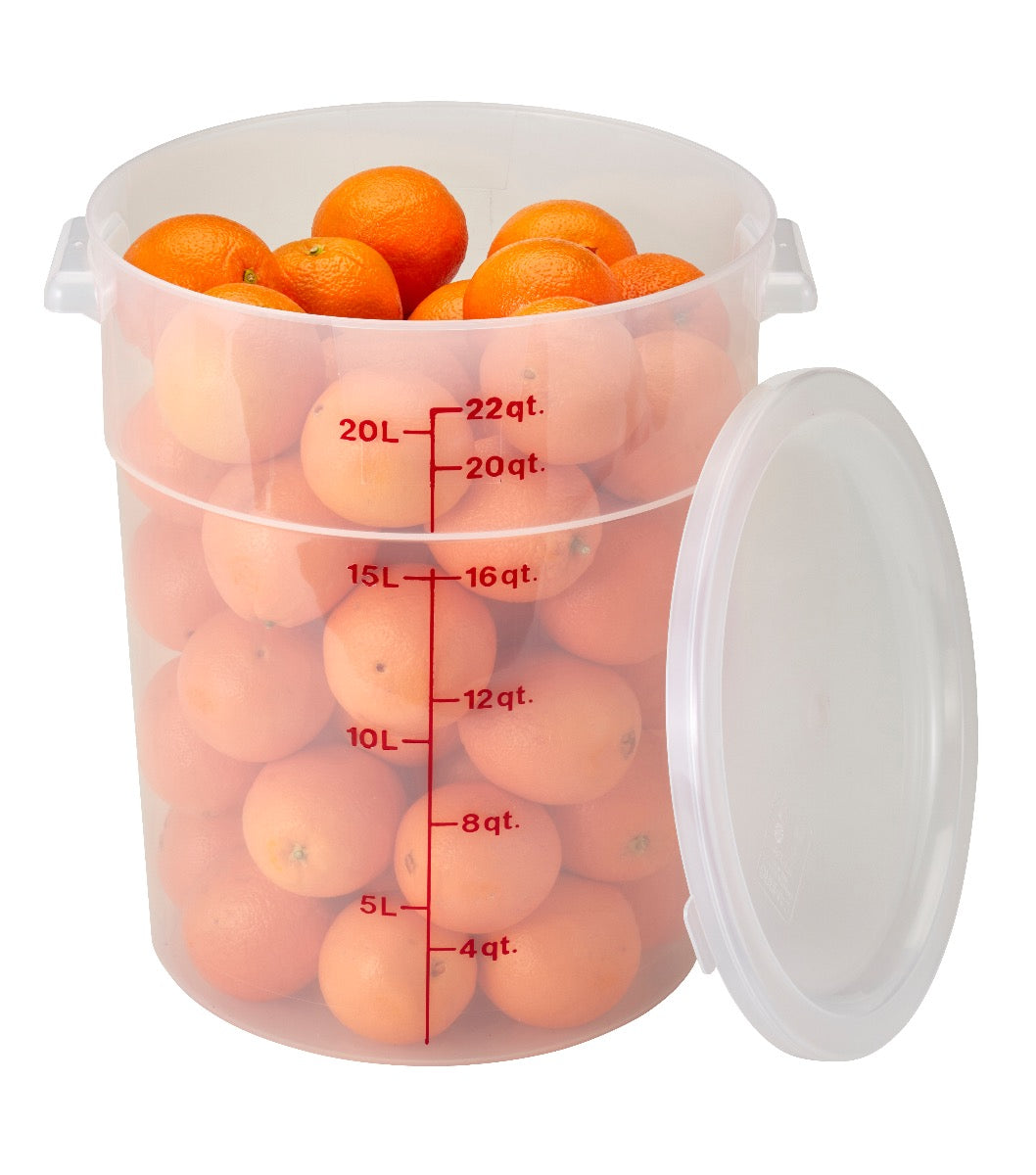 Cambro RFS22PP190 Food Storage Container, Round, Polypropylene 22 qt.