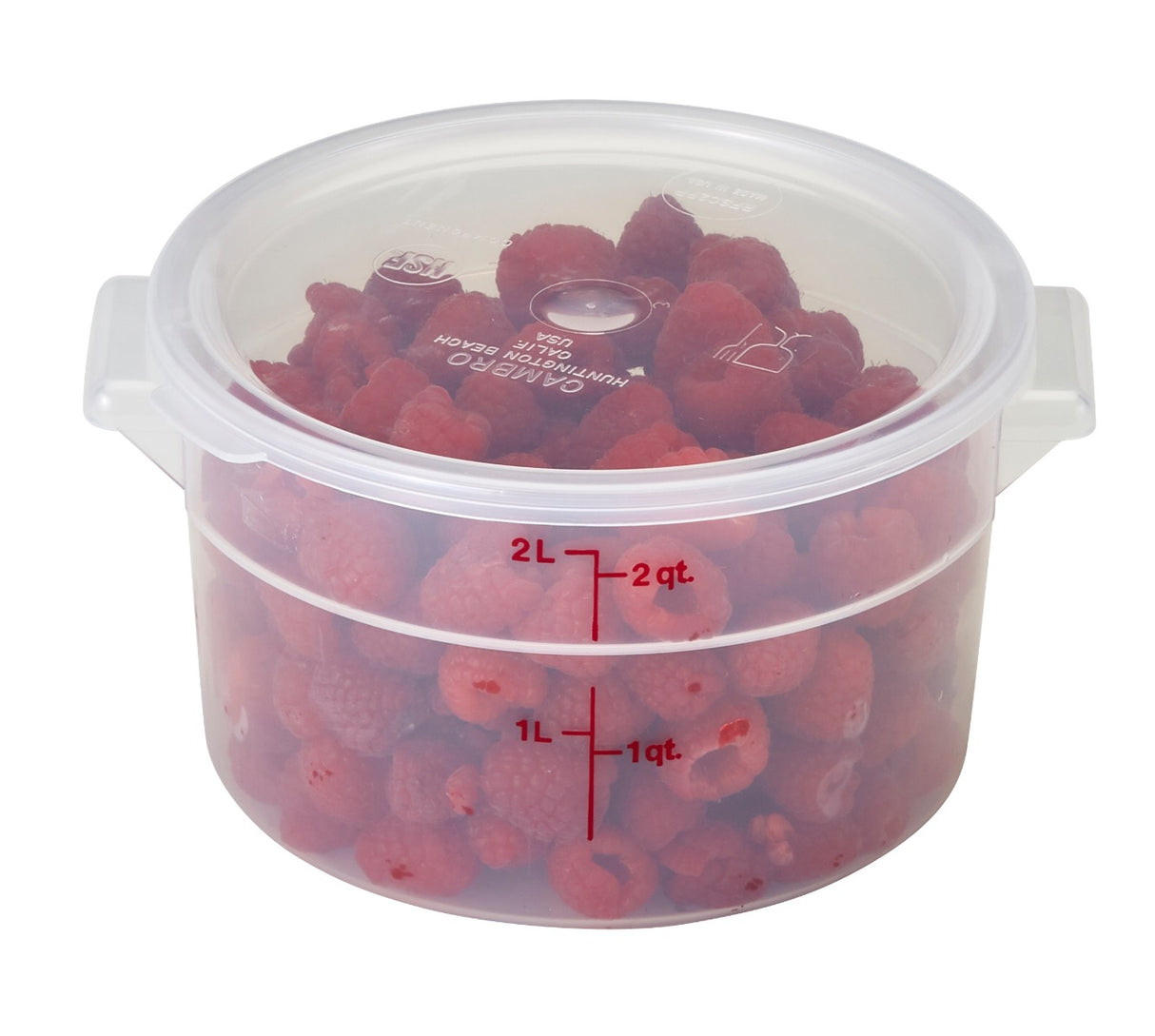 Cambro RFS2PP190 Food Storage Container, Round, Polypropylene 2 qt.