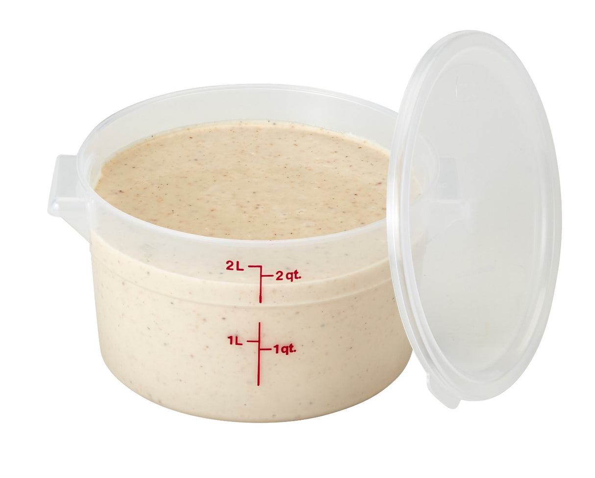 Cambro RFS2PP190 Food Storage Container, Round, Polypropylene 2 qt.