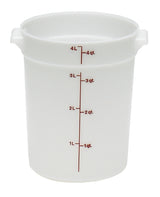 Cambro RFS4148 Poly Round Food Storage Container 4 qt. - Natural White