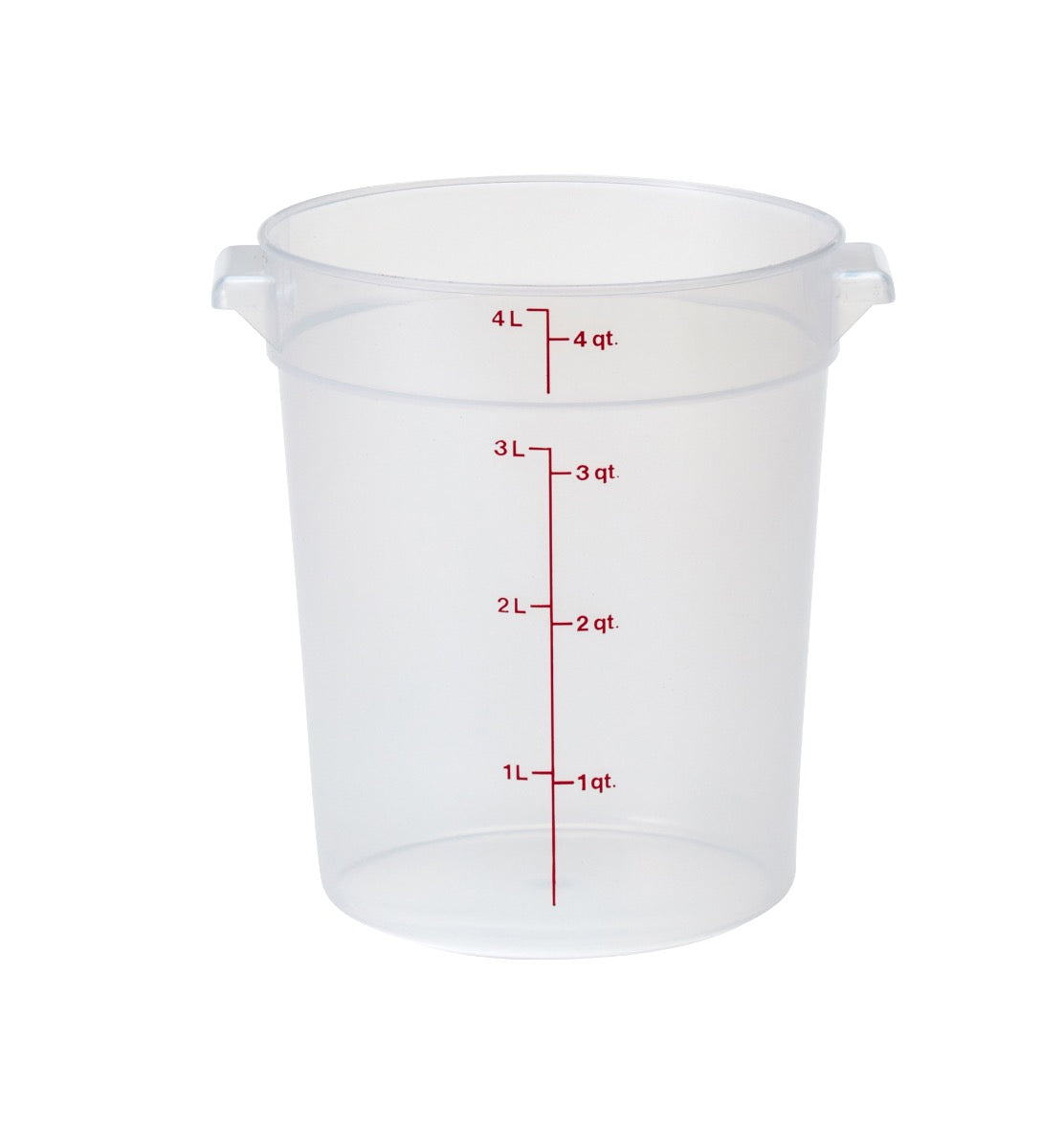 Cambro RFS4PP190 Plastic Round Food Container 4 Qt. - Ttranslucent