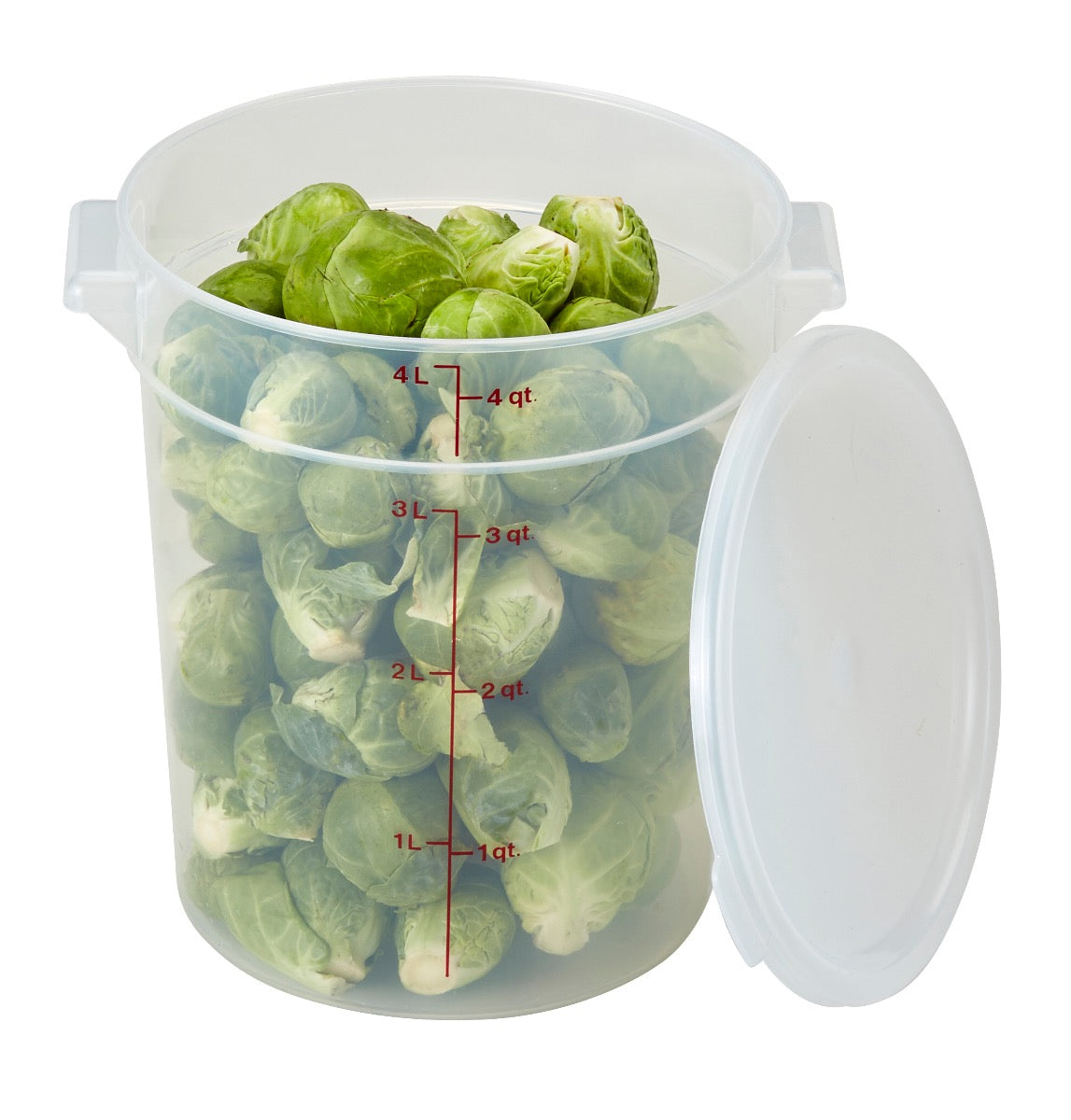 Cambro RFS4PP190 Plastic Round Food Container 4 Qt. - Ttranslucent