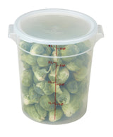 Cambro RFS4PP190 Plastic Round Food Container 4 Qt. - Ttranslucent