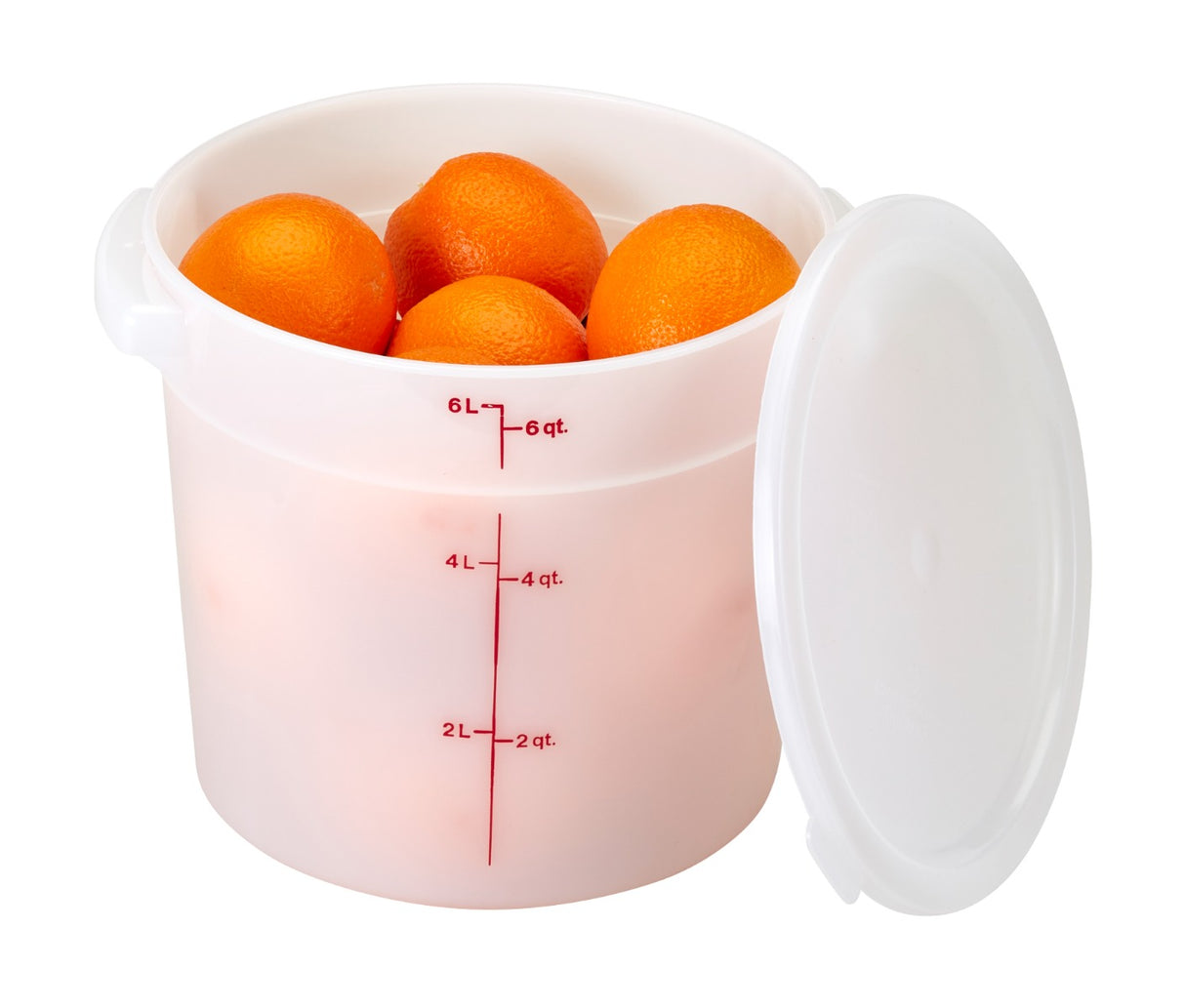 Cambro RFS6148 Food Storage Container, Round, Polyethylene 6 qt.