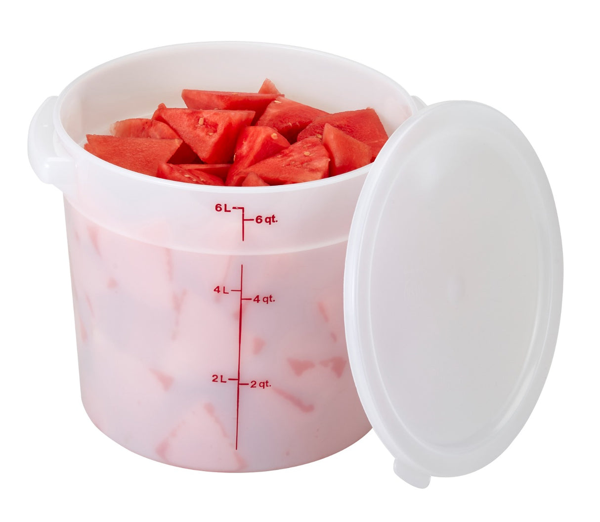 Cambro RFS6148 Food Storage Container, Round, Polyethylene 6 qt.