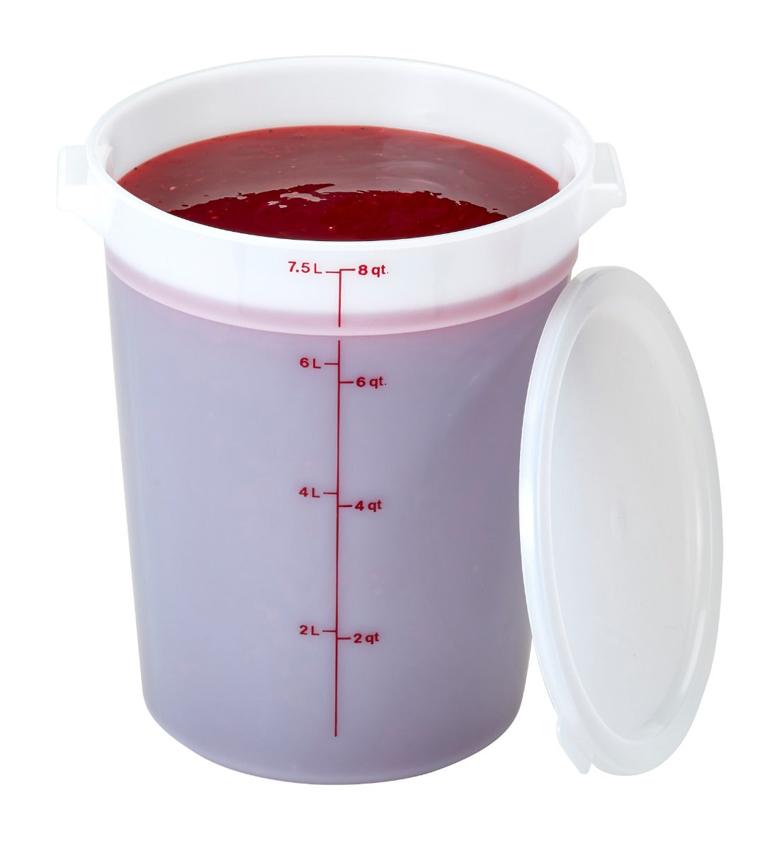 Cambro RFS8148 Food Storage Container, Round, Polyethylene 8 qt.
