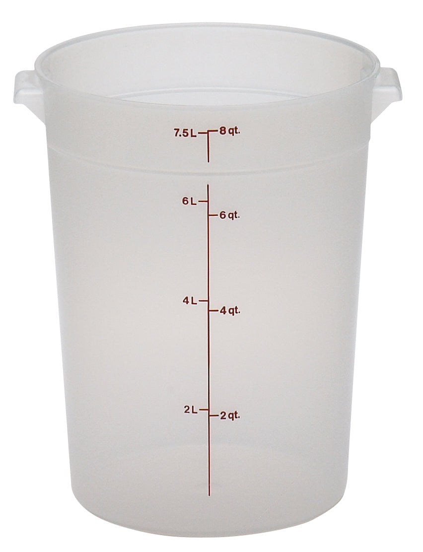 Cambro RFS8PP190 Food Storage Container, Round, Polypropylene 8 qt.