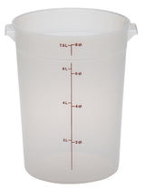 Cambro RFS8PP190 Food Storage Container, Round, Polypropylene 8 qt.