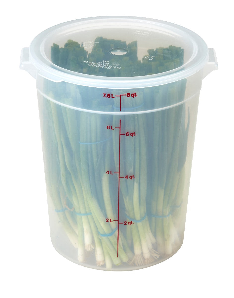 Cambro RFS8PP190 Food Storage Container, Round, Polypropylene 8 qt.