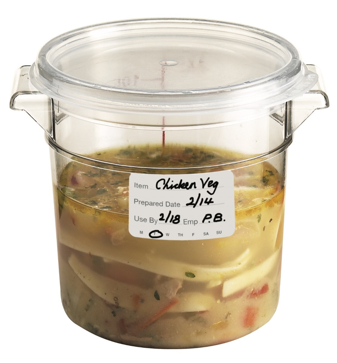 Cambro RFSCW1135 Food Storage Container, Round, Camwear 1 qt.