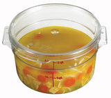 Cambro RFSCW2135 Camwear Round Food Storage Container 2 qt. - Clear