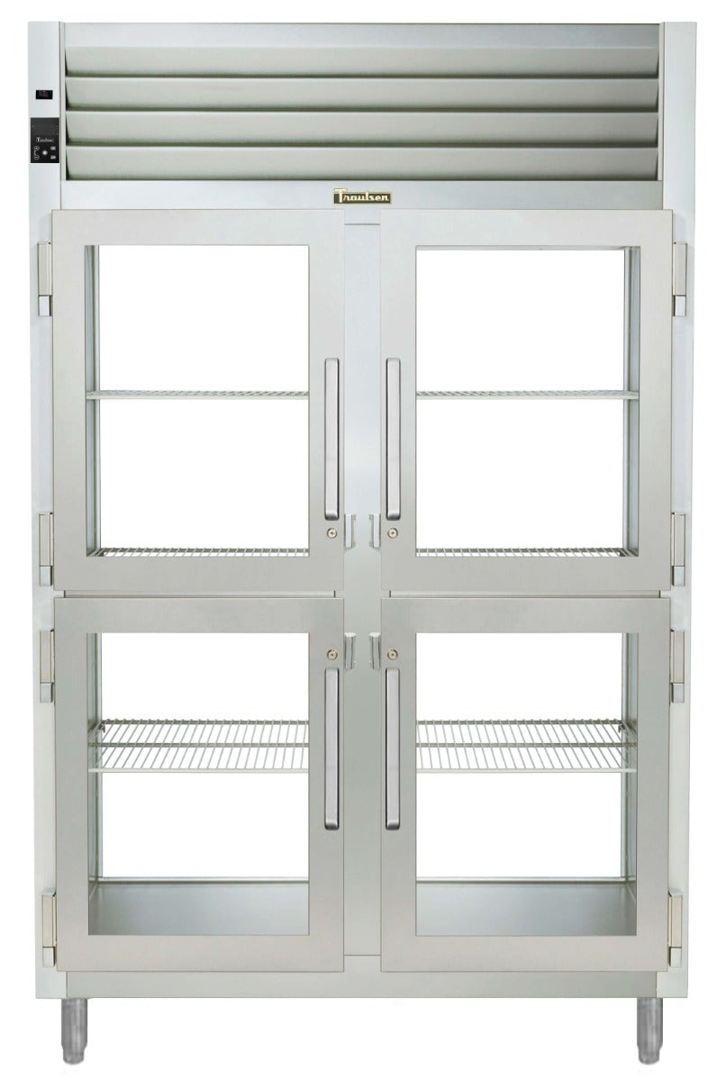 Traulsen RHF232WP-HHG Spec-Line 2-Section 4 Glass Half Door Reach-In Pass-Thru Heated Holding Cabinet 58" - 55.13 cu. ft.