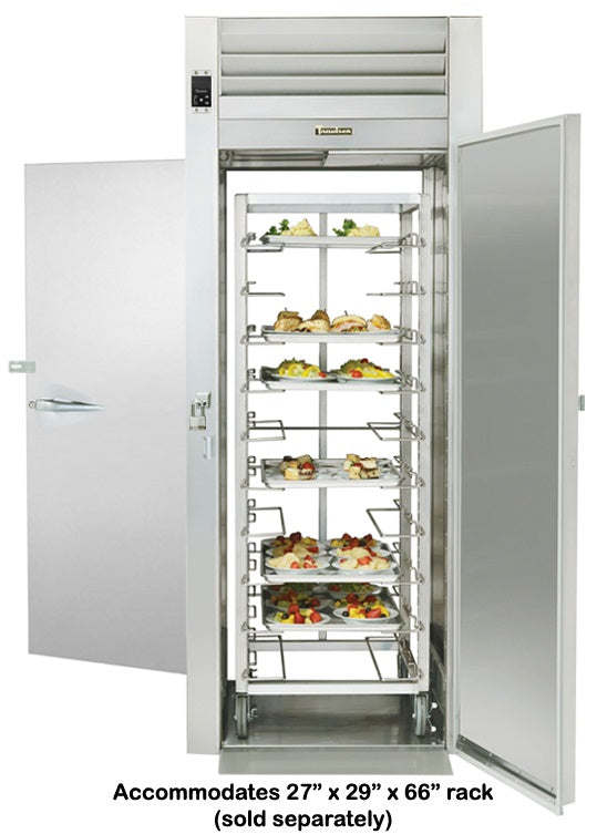 Traulsen RI132LP-COR01 1-Section Right Hinged 1 Solid Door Correctional Roll-Thru Heated Holding Cabinet 38" - Accepts 66"H Racks - 38 cu. ft.  - 208-230/115v