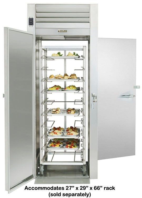 Traulsen RI132LP-COR02 1-Section Left Hinged 1 Solid Door Correctional Roll-Thru Heated Holding Cabinet 38" - Accepts 66"H Racks - 38 cu. ft.  - 208-230/115v