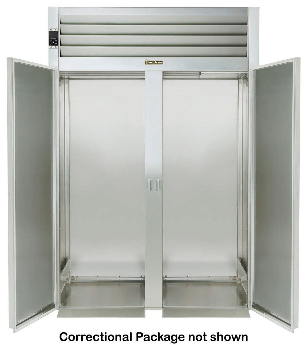 Traulsen RI232L-COR01 2-Section 2 Solid Door Correctional Roll-In Heated Holding Cabinet 68" - Accepts 66"H Racks - 73.5 cu. ft.  - 208-230/115v