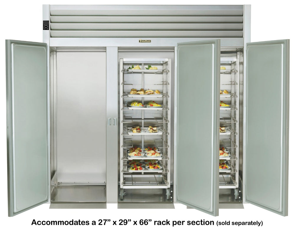Traulsen RIH332L-FHS Spec-Line 3-Section 3 Solid Door Roll-In Heated Holding Cabinet 101" - Accepts 66"H Racks - 111.49 cu. ft. - 208-230/115v