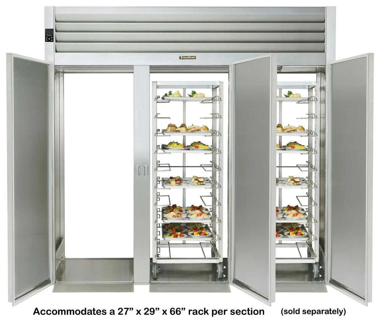 Traulsen RIH332LP-FHS Spec-Line 3-Section 3 Solid Door Roll-Thru Heated Holding Cabinet 101" - Accepts 66"H Racks - 119.56 cu. ft. - 208-230/115v