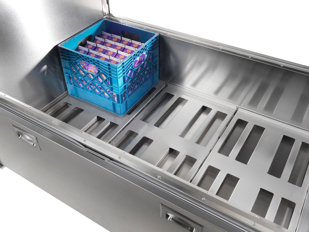 inside bottom racks with crate