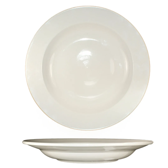 International Tableware RO-120 18 oz Roma Pasta Bowl - Ceramic, American White