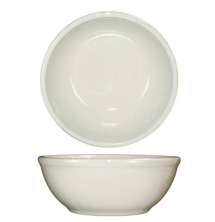 International Tableware RO-24 11 oz Roma Oatmeal/Nappie Bowl - Ceramic, American White