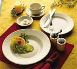 International Tableware RO-34 Roma American White Rolled Edge Oval China Platter 9-3/8" x 6-5/16" - 24/cs