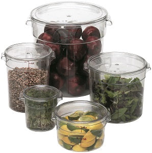 Cambro RFSCWC1135 Camwear Round Food Storage Container Seal Cover - fits 1 qt. - Clear