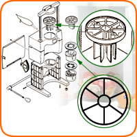 Sunkist S-34 Blade Set for 6-Wedge Apple Corer Commercial or Pro Sectionizer
