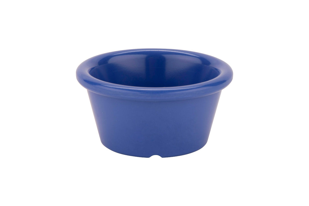 GET S-620-PB Diamond Mardi Gras Melamine Smooth Ramekin 2 oz. - Peacock Blue - 48/Case