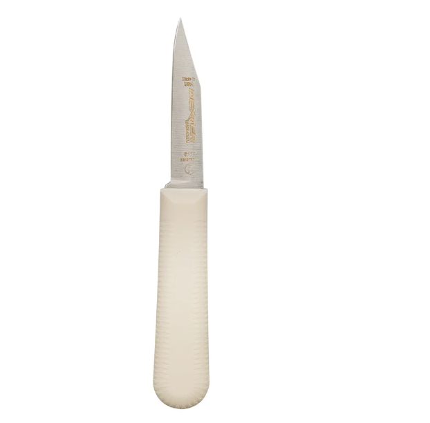 Dexter Russell S107PCP SANI-SAFE® 3 1/4" Paring Knife w/ Polypropylene White Handle, Carbon Steel - 12ea/Case