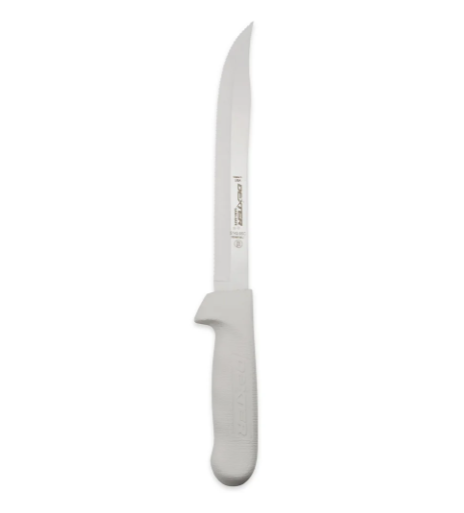 Dexter Russell S142-9SC-PCP SANI-SAFE® 9" Utility Slicer w/ Polypropylene White Handle, Carbon Steel - 6ea/Case
